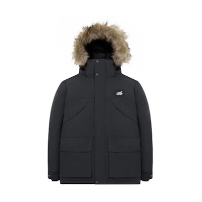 New Balance Tyakasha Unisex Detachable Fur Down Jacket Black Winter Couple Style NPA4N413-BK