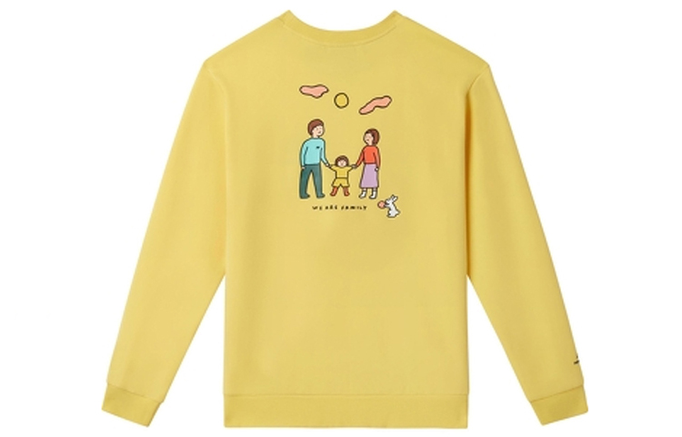 New Balance Zero Per Zero Cartoon Graphic Yellow Pullover Sweatshirt Unisex NCA47023-YL