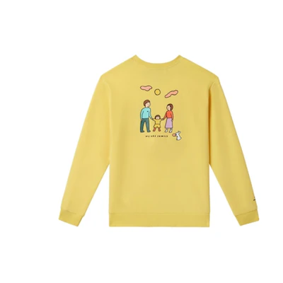 New Balance Zero Per Zero Cartoon Graphic Yellow Pullover Sweatshirt Unisex NCA47023-YL