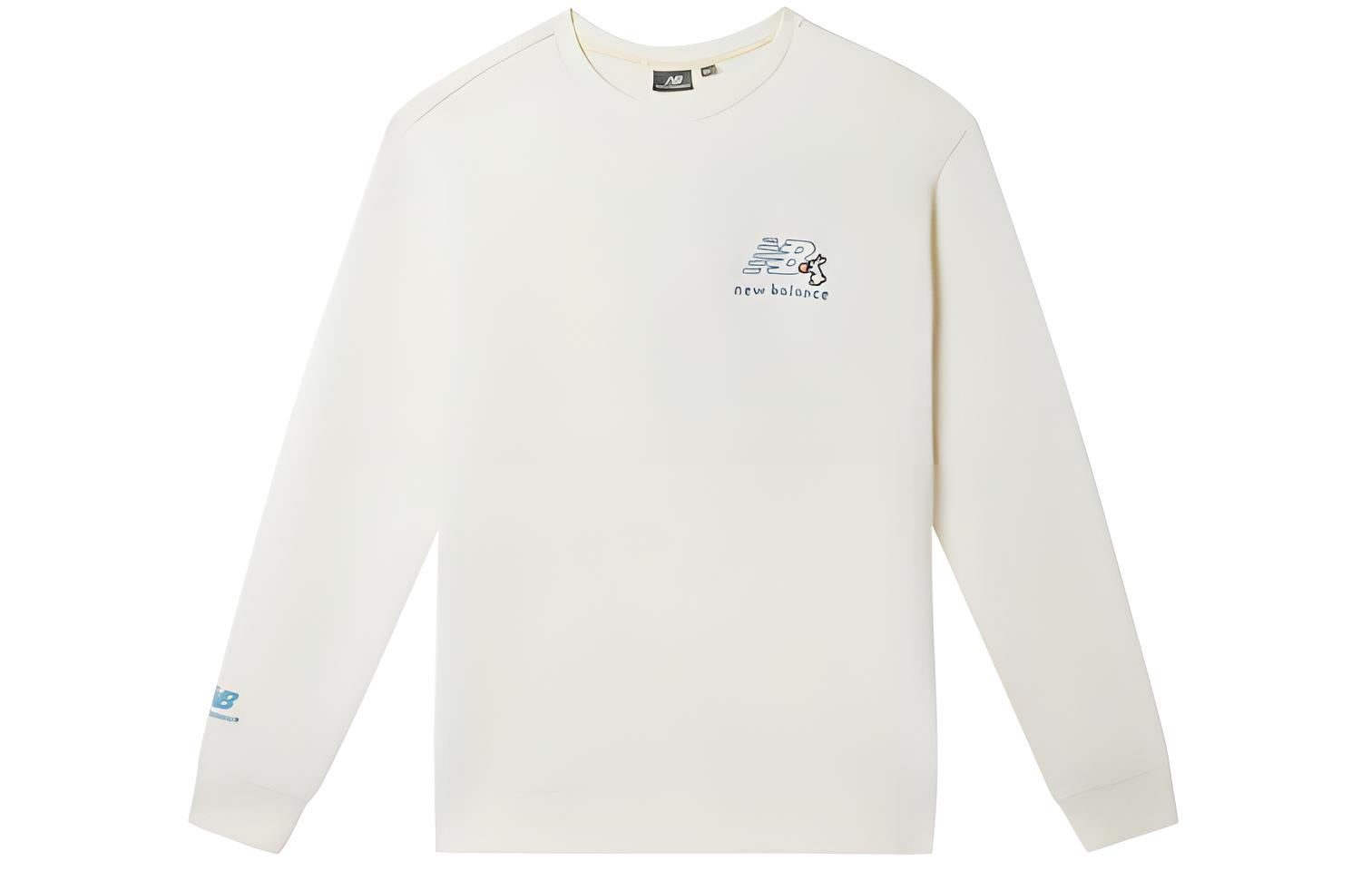 New Balance Zero Per Zero White Graphic Print Crewneck Sweatshirt Unisex NCA47023-IV