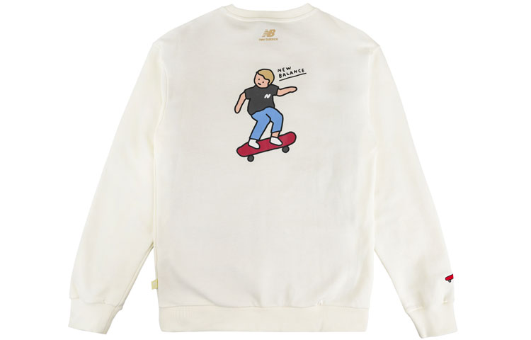 Lookbook New Balance x Zero Per Zero 白色圆领套头休闲卫衣 NCA47111-IV