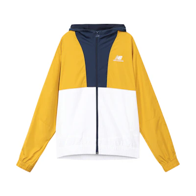 New Balance Yellow Colorblock Woven Hooded Jacket Casual Sportswear AMJ01502-VGL