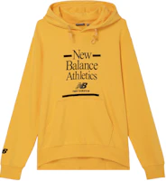 New Balance Yellow Hoodie with Logo Graphic Print NC933041-MUS New Balance Yellow Hoodie with Logo Graphic Print NC933041-MUS