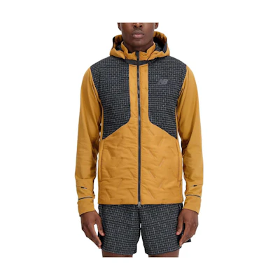 New Balance Yellow Logo Patchwork Zip-Up Hoodie Jacket MJ33256-TOB
