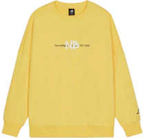 New Balance Yellow Logo Print Knit Pullover Sweatshirt AMT13365-LHZ New Balance Yellow Logo Print Knit Pullover Sweatshirt AMT13365-LHZ