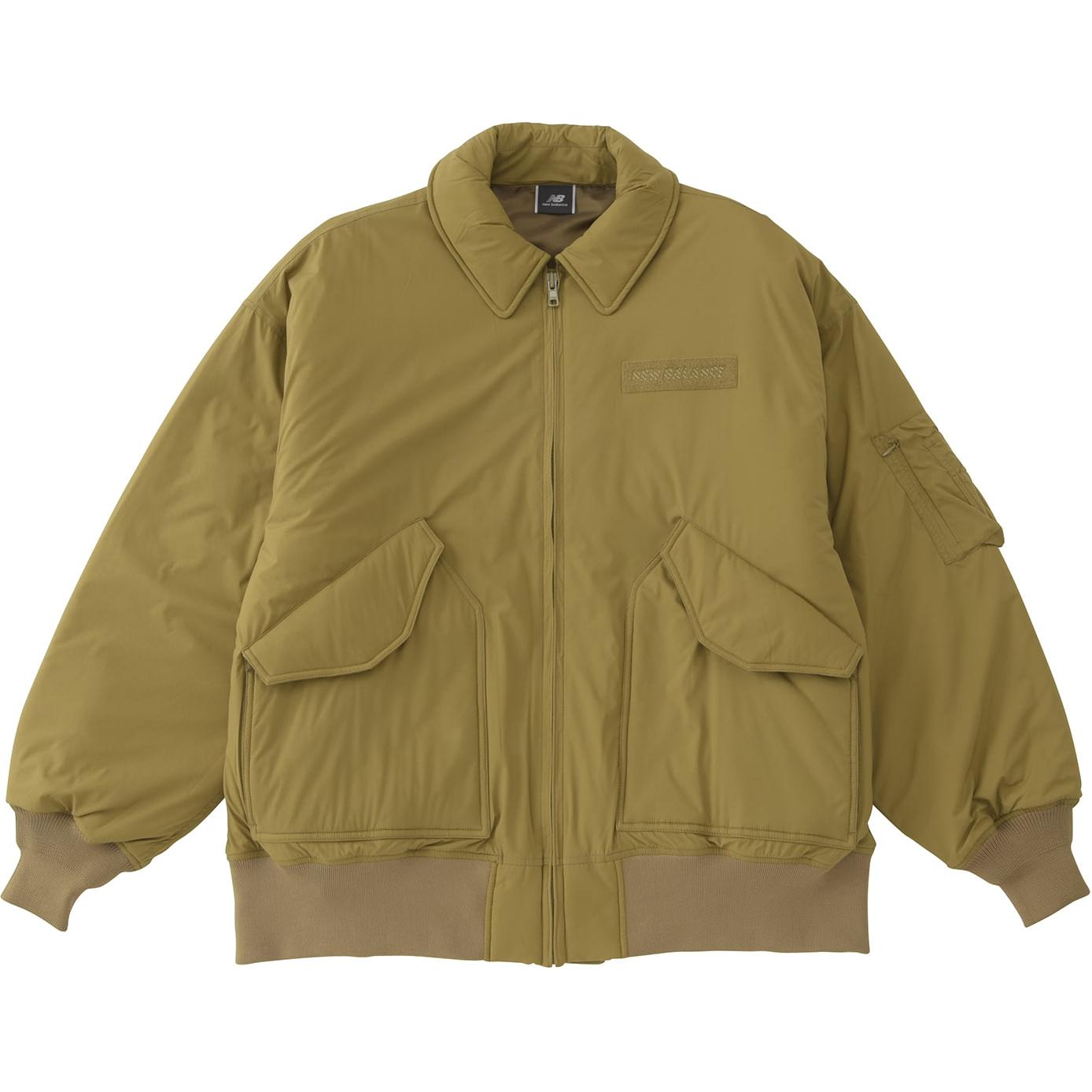 New Balance Yellow Loose Fit Zip-Up Pilot Jacket Long Sleeve AMJ35094-HHT