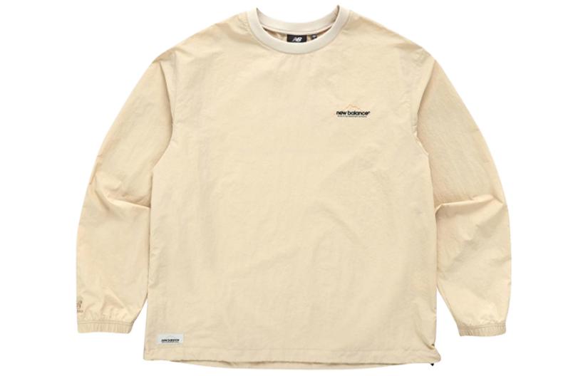 New Balance Yellow Pullover Crewneck Sweatshirt Solid Letter Design NBNCB31013-35