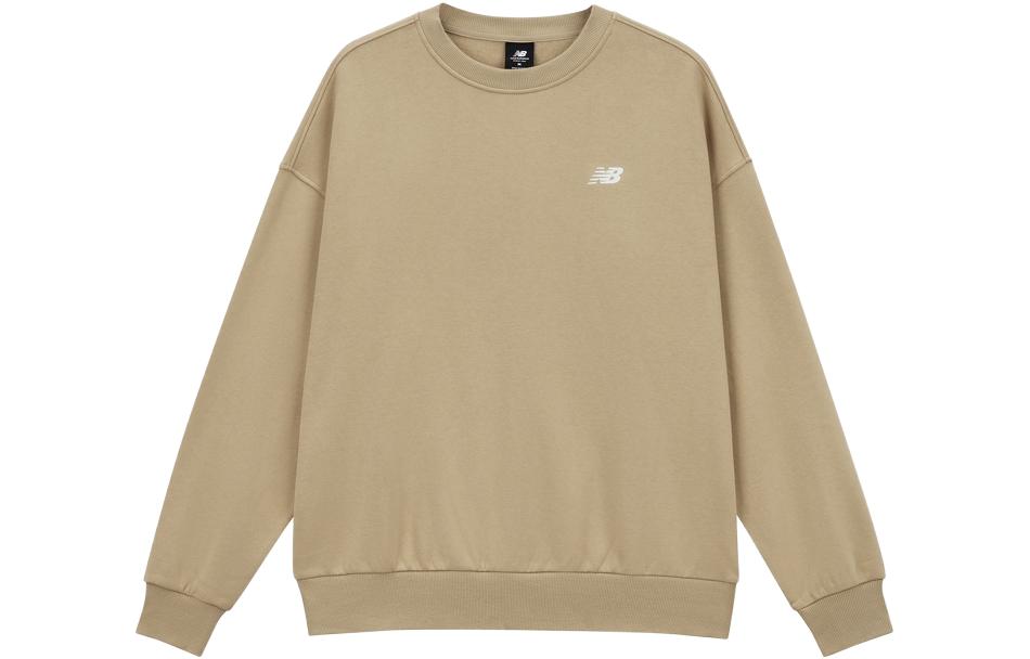 New Balance Yellow Pullover Sweatshirt with Solid Logo Design AMT33344-INC