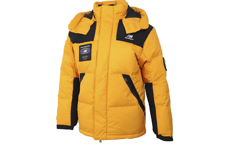 New Balance Yellow Winter Windproof Down Jacket with Hoodie NPA43131-MY