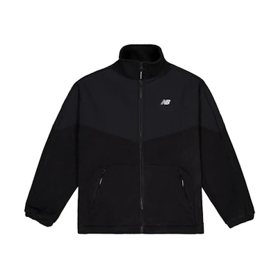 New Balance Zip-Up Jacket with Letter Logo, Black MDD45031-BK