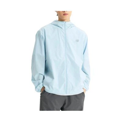 New Balance Zip Hoodie Jacket with Letter Print Light Blue NBNAE12333-51