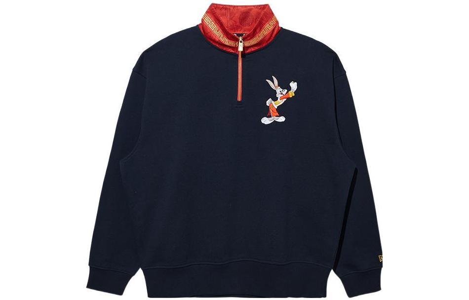 New Era 2023 CNY Limited Rabbit Embroidery Pullover Sweatshirt Navy Unisex 13488855