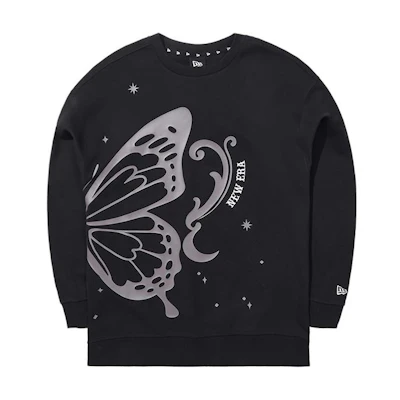 New Era 23FW Butterfly Print Hoodie Unisex Black - Qixi Festival Edition 13789254