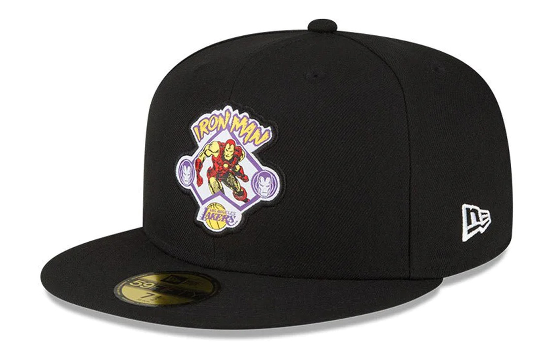 New Era 59FIFA NBA x Marvel LA Lakers Black Baseball Cap Unisex Couple Style 13549252