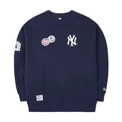 New Era × MLB New York Yankees Logo Embroidered Crewneck Sweatshirt Unisex 13559735