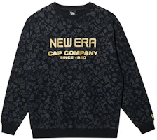 New Era All-Over Print Letter Pullover Sweatshirt Unisex Black 13038796 New Era All-Over Print Letter Pullover Sweatshirt Unisex Black 13038796