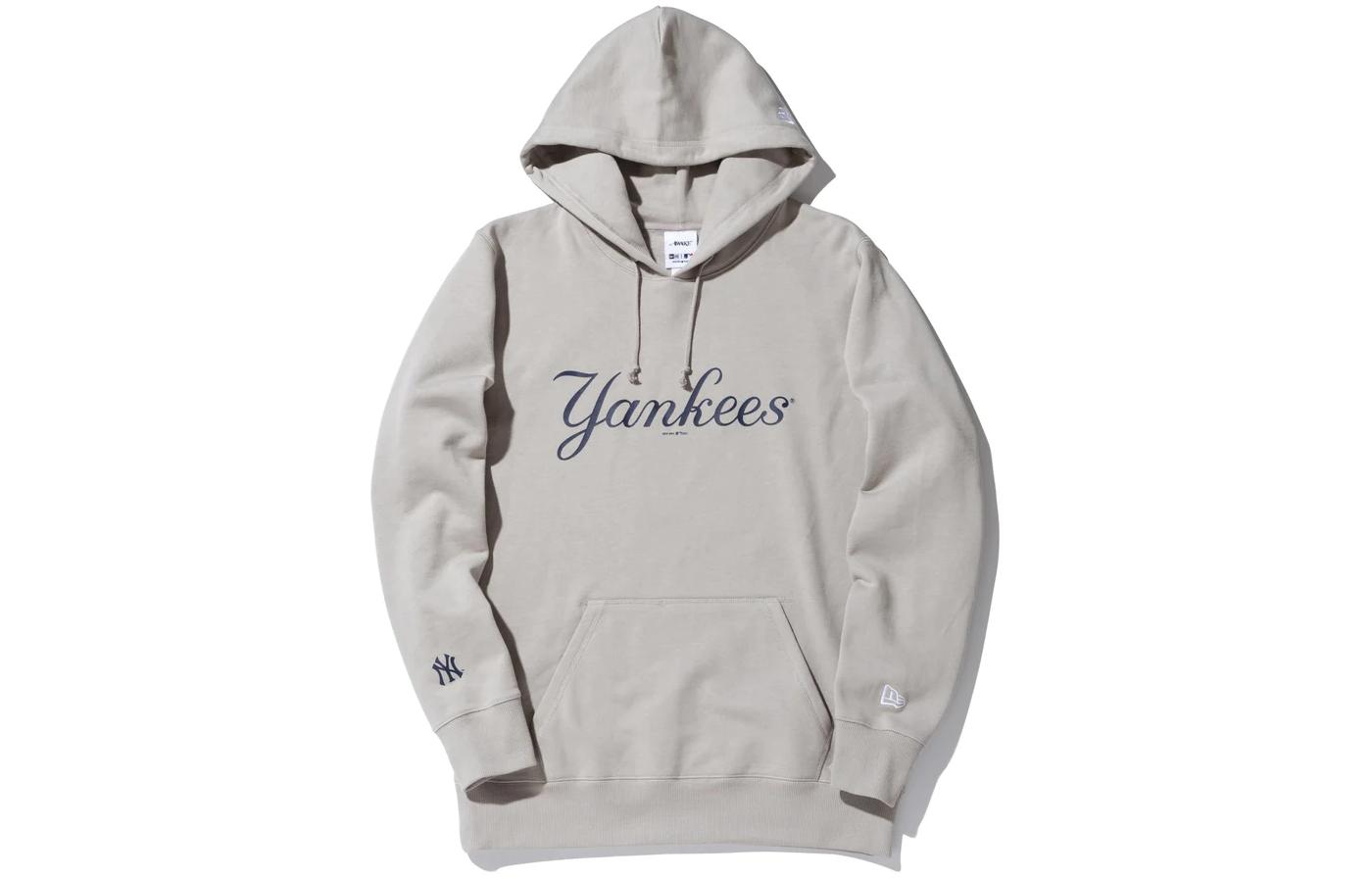 New Era Alphabet Print Oversized Hoodie Unisex Gray 12839337