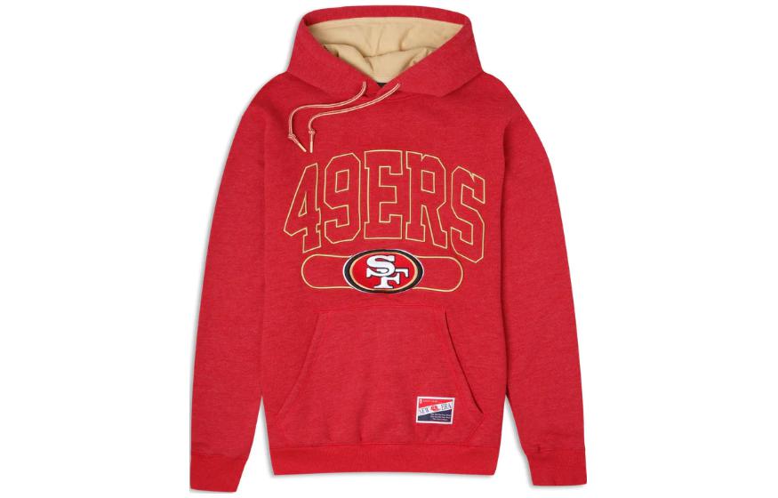 New Era Alphabet Print Pullover Hoodie Red 60409494