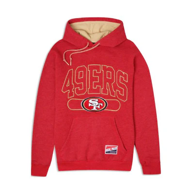 New Era Alphabet Print Pullover Hoodie Red 60409494