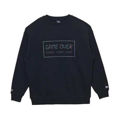 New Era Alphabet Print Pullover Sweatshirt Unisex Black 13095685