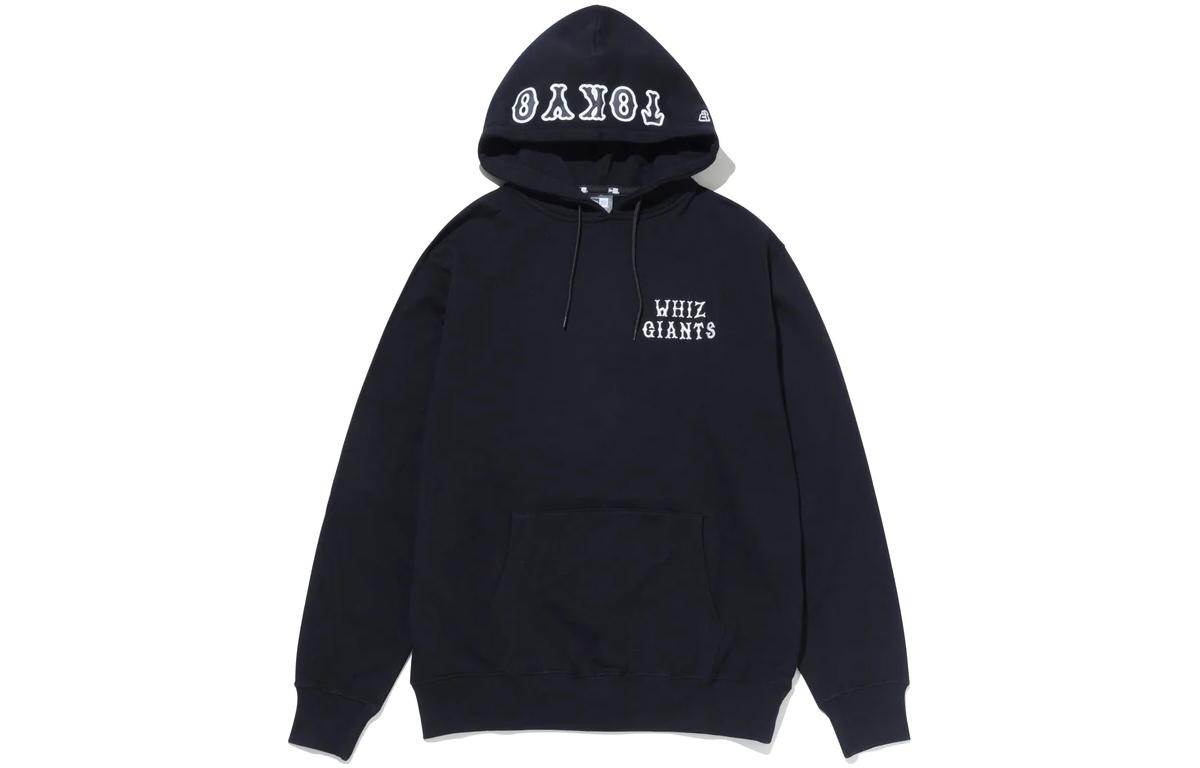 New Era Alphabet Pullover Hoodie Unisex Black Casual Long Sleeve 13333751