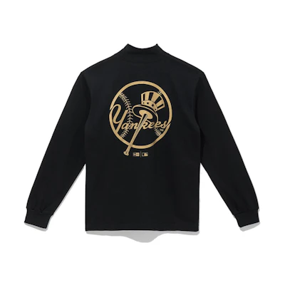 New Era Back Letter Print Pullover Sweatshirt Unisex Black 13331033