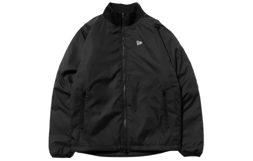 New Era Back Logo High Collar Zip-Up Jacket Unisex Black 12542737