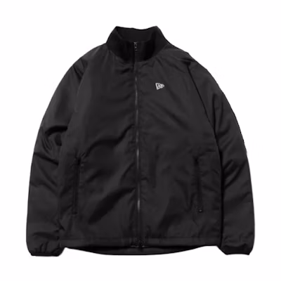 New Era Back Logo High Collar Zip-Up Jacket Unisex Black 12542737