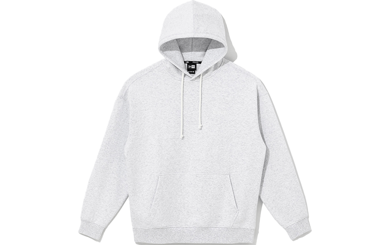 New Era Basic Embroidered Logo Hoodie Unisex - Gray 13086623