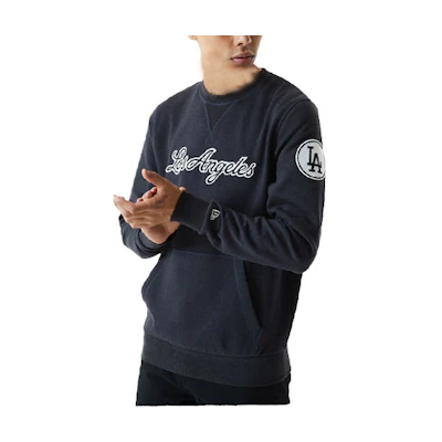 New Era Black Crewneck Sweatshirt with Logo Print 12553382
