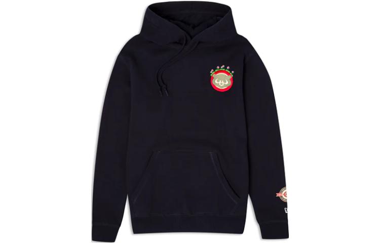 New Era Black Hoodie with Animal Graphic Print 60416572