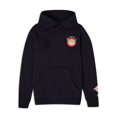 New Era Black Hoodie with Animal Graphic Print 60416572