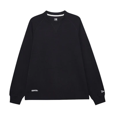 New Era Black Label Solid Color Crewneck Oversized Sweatshirt Unisex Black 14397851