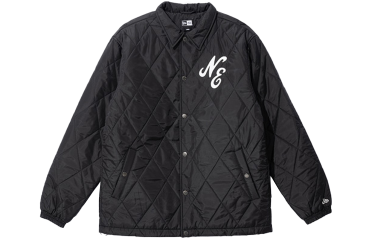 New Era Black Letter Print Insulated Long-Sleeve Jacket Unisex 13762722