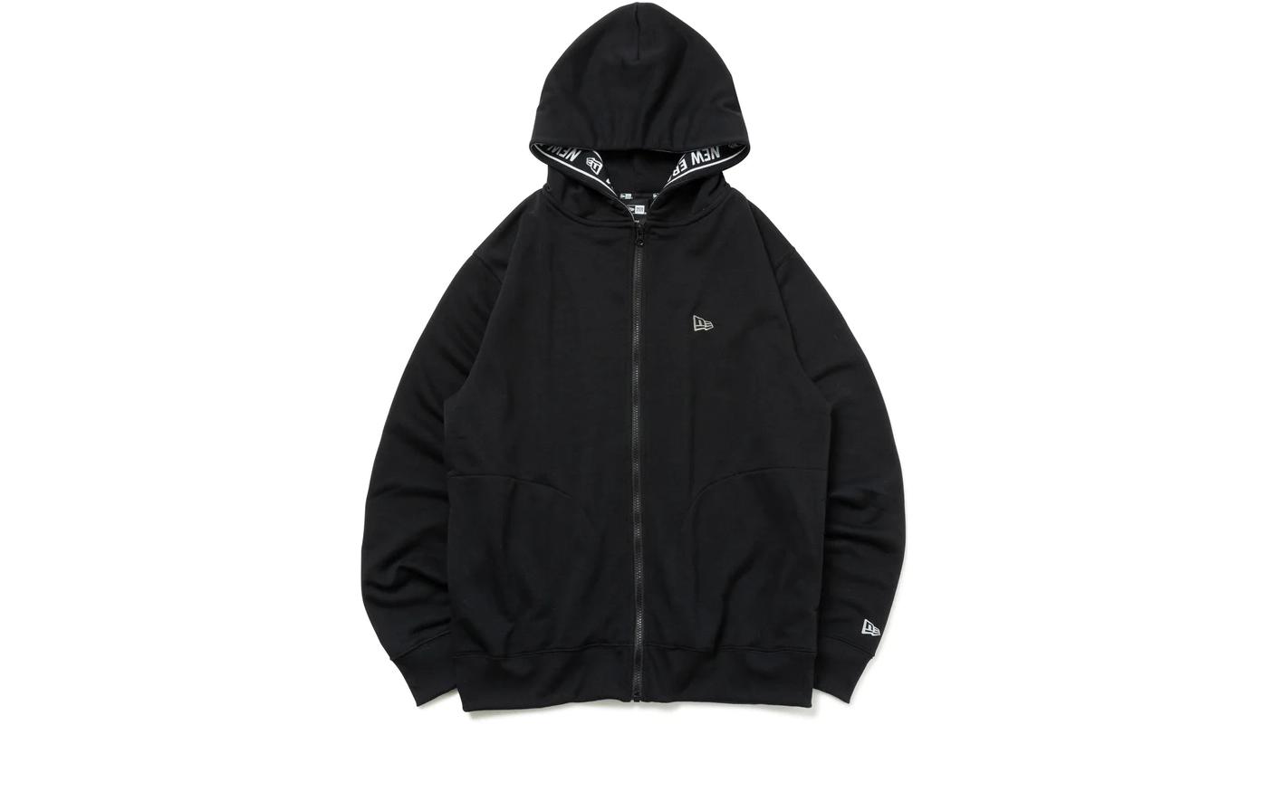 New Era Black Letter Zip-Up Hoodie Unisex 14122009