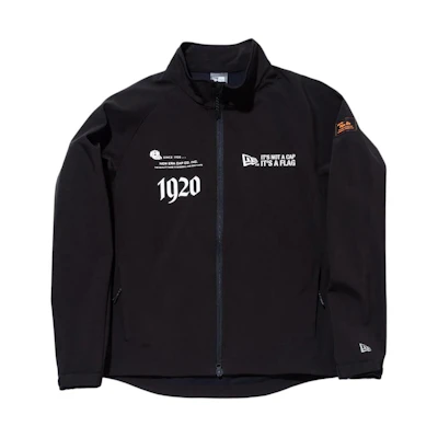 New Era Black Loose-Fit Zip Jacket with Embroidered Logo & Number Design Unisex 13368272