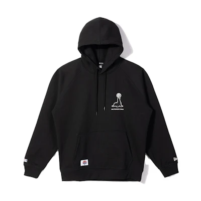 New Era Black Pullover Hoodie Oversized Solid Color 13546508