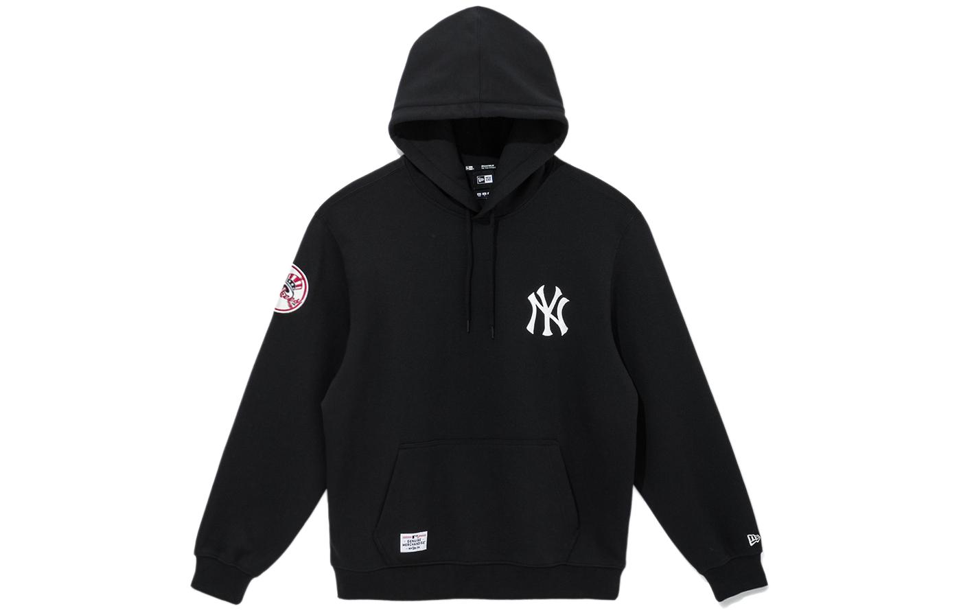 New Era Black Pullover Hoodie with Embroidered Logo 14179206