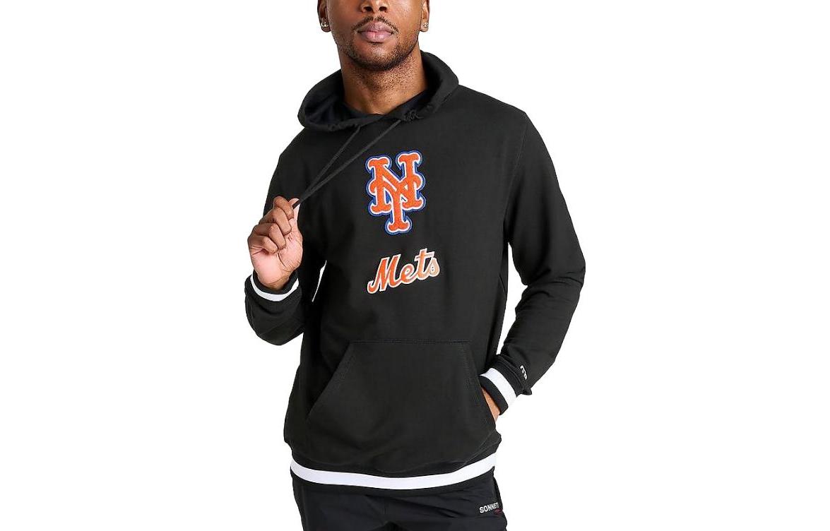 New Era Black Pullover Hoodie with Long Sleeves 60426171