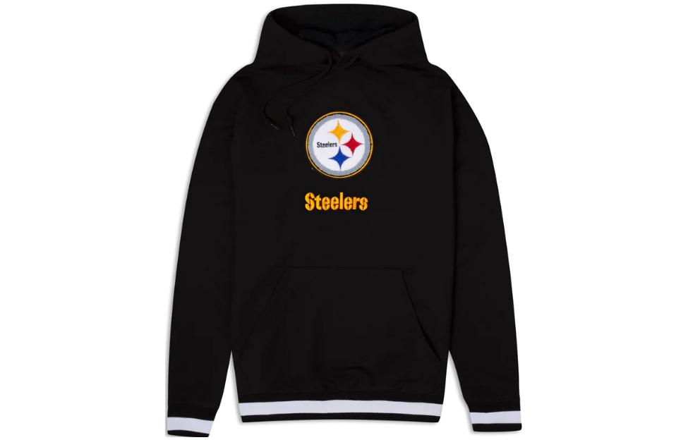 New Era Black Pullover Hoodie with Solid Logo Design 60426199