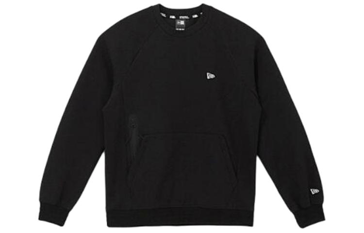 New Era Black Slim Fit Crewneck Logo Sweatshirt 12715226