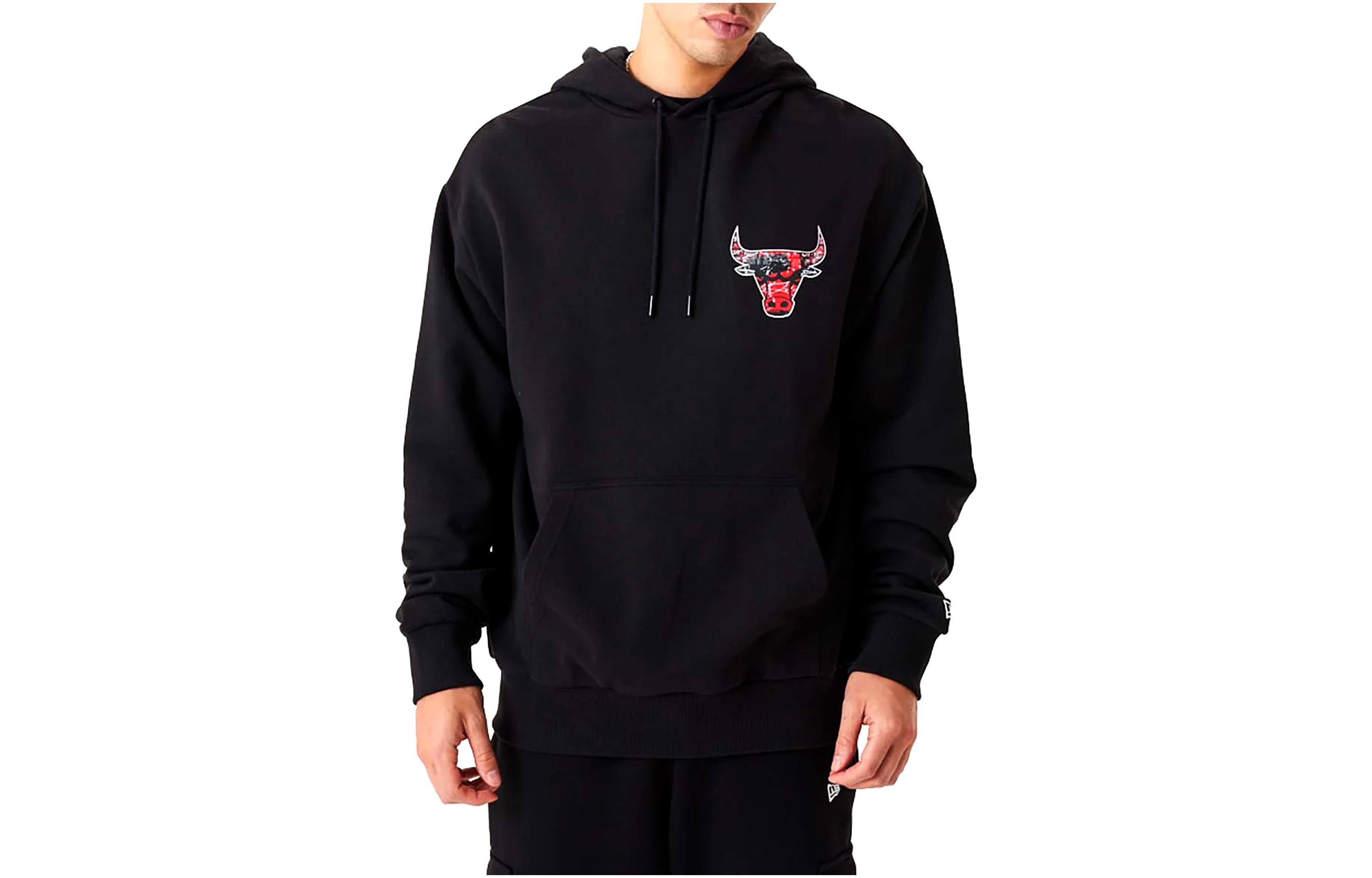 New Era Black Sweatshirt with Solid Pattern Print 60332139BLKFDR