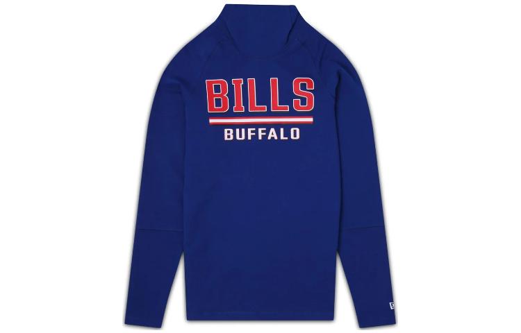 New Era Blue Letter Print Long Sleeve Hoodie 60410394