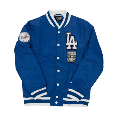 New Era Blue Letter Print Stand Collar Long-Sleeve Jacket NE0109005