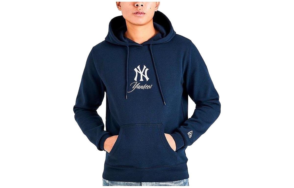 New Era Blue Solid Logo Pullover Hoodie 13285374-NVY