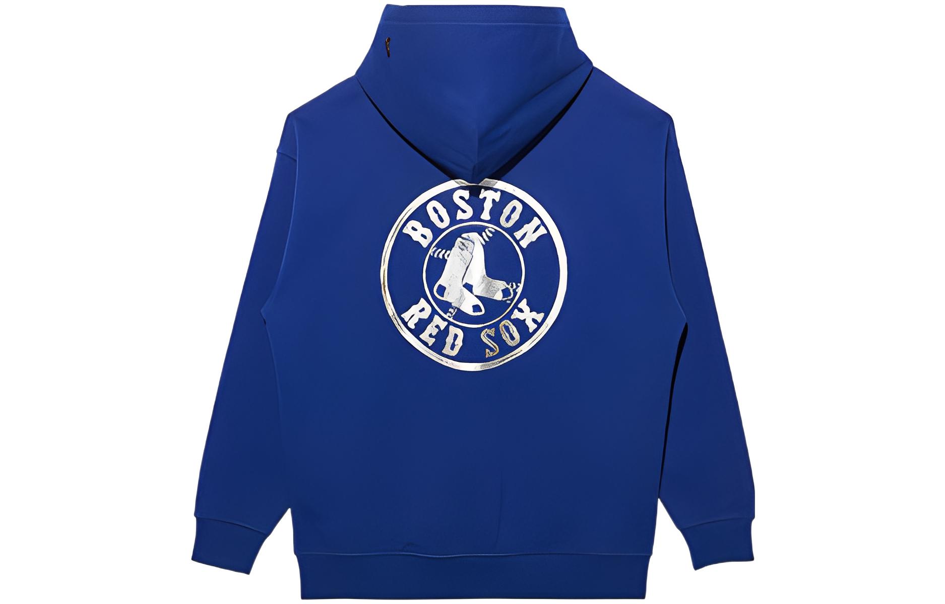 New Era Boston Red Sox Blue Logo Hoodie Unisex Long Sleeve Sweater 13480569