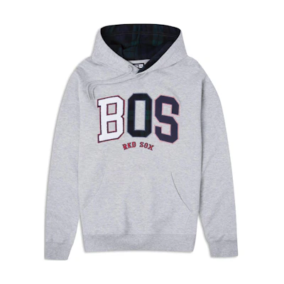 New Era Boston Red Sox Letter Logo Hoodie Unisex Gray 60430688