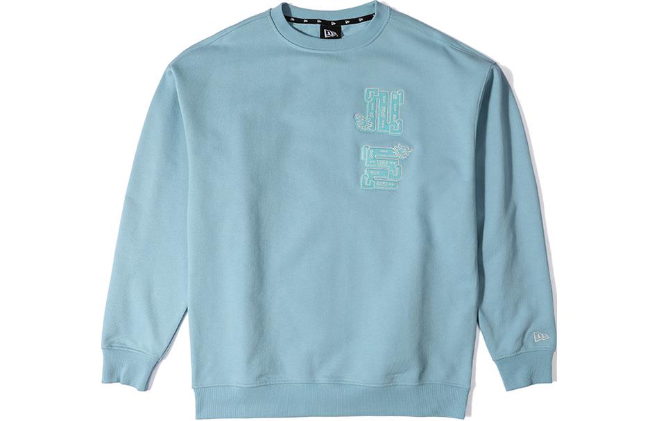 New Era BRANDED Series Dragon Embroidery Fleece Sweatshirt Unisex Blue 14112311