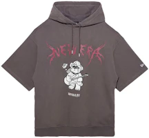 New Era Cartoon Letter Print Short-Sleeve Hoodie - Dark Gray 13789115 New Era Cartoon Letter Print Short-Sleeve Hoodie - Dark Gray 13789115