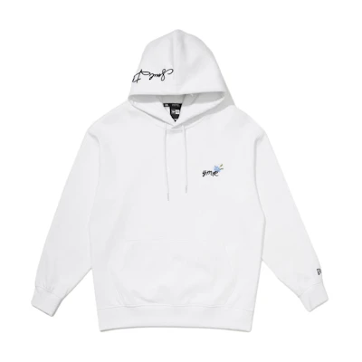 New Era Casual Letter Print Hoodie White 13731189